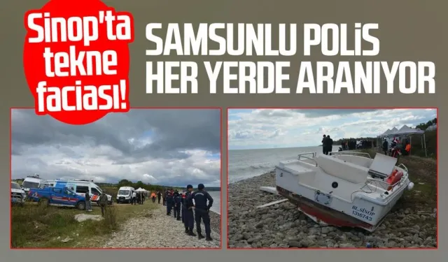 Sinop'ta tekne alabora oldu! Samsunlu polis Numan Şen her yerde aranıyor