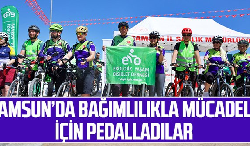 Samsun'da Geleneksel 'Yeşilay Bisiklet Turu' Düzenlendi