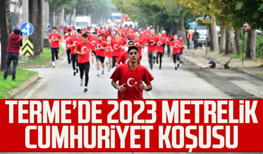 Terme’de 2023 metrelik Cumhuriyet koşusu