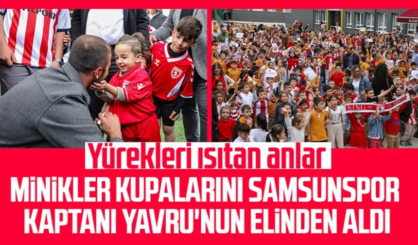 Şampiyon minikler kupayı Samsunspor kaptanı Zeki Yavru'nun elinden aldı