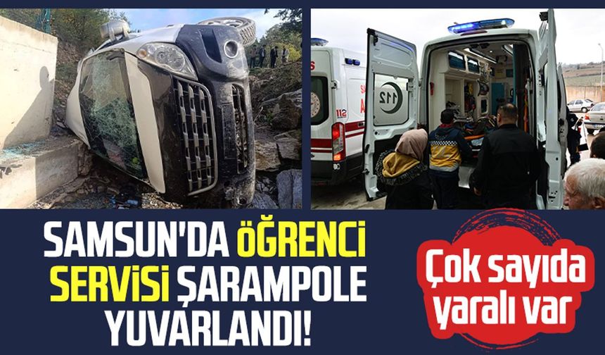 Samsun Vezirköprü'de öğrenci servisi kazası: Yaralılar var