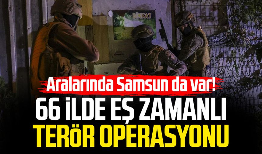 Aralarında Samsun da var! 66 ilde eş zamanlı terör operasyonu