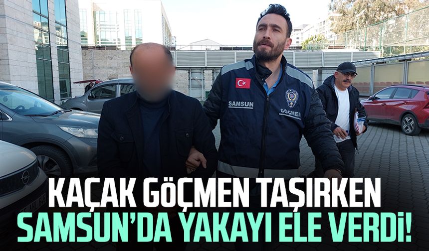 Kaçak göçmen taşırken Samsun'da yakayı ele verdi!