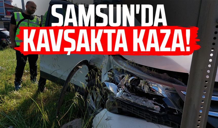 Samsun Terme'de kavşakta kaza!