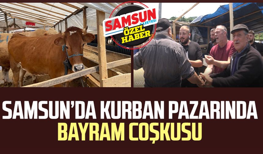 Samsun'da kurban pazarında bayram coşkusu: Satışlar yüz güldürüyor