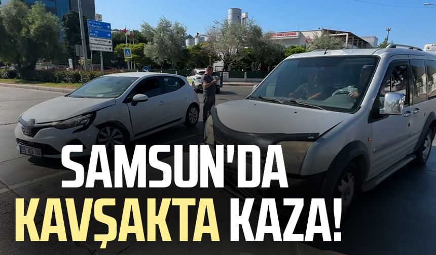 Samsun'da kavşakta kaza: 1 yaralı