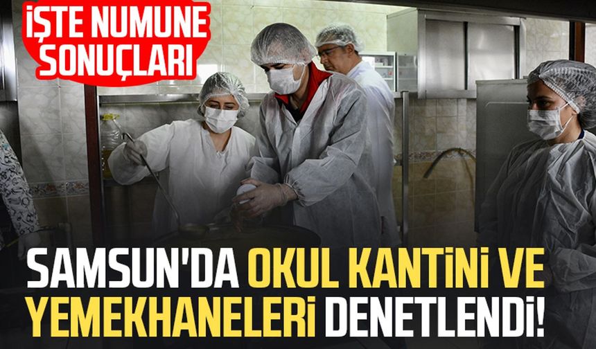 Samsun'da okul kantini ve yemekhaneleri denetlendi: İşte numune sonuçları