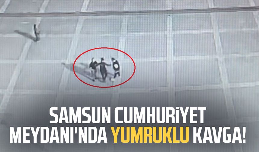 Samsun Cumhuriyet Meydanı'nda yumruklu kavga!