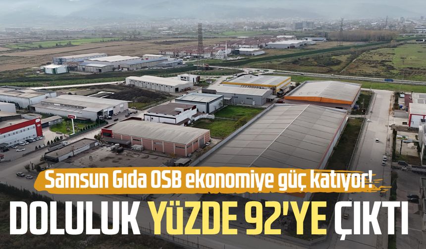 Samsun Gıda OSB ekonomiye güç katıyor! Doluluk yüzde 92'ye çıktı