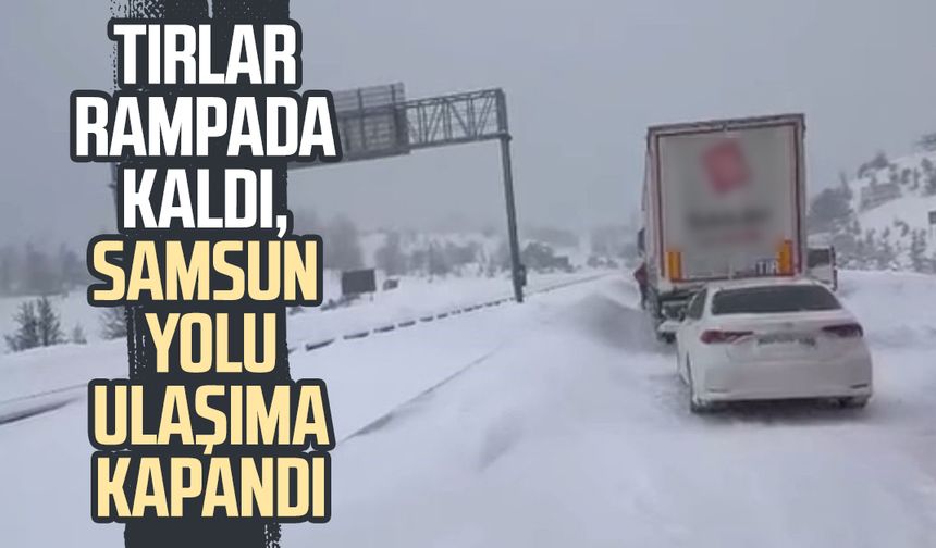 Gerede-Samsun yolu ulaşıma kapandı