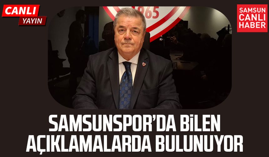 Samsunspor Başkanvekili Veysel Bilen açıklamalarda bulunuyor - samsuncanlihaber.com