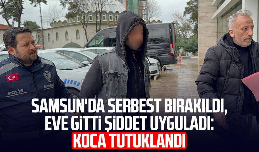 Samsun'da serbest bırakıldı, eve gitti şiddet uyguladı: Koca tutuklandı
