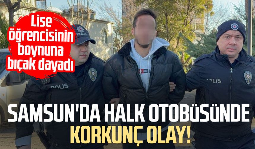 Samsun'da yolcu otobüsünde korkunç olay