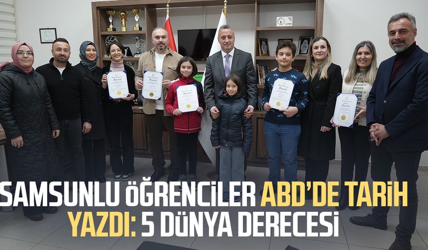 Türk öğrencilerden küresel sanat başarısı: Samsunlu öğrenciler ABD'de 5 dünya derecesi kazandı