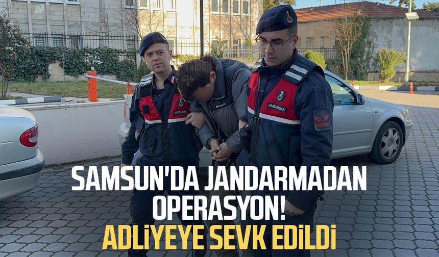 Samsun'da jandarmadan operasyon! Adliyeye sevk edildi