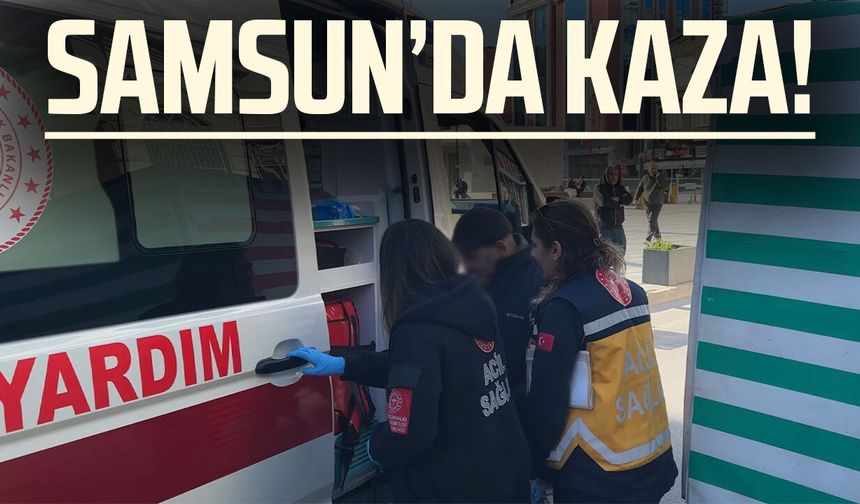Samsun'da elektrikli motor park halindeki araca çarptı: 1 yaralı