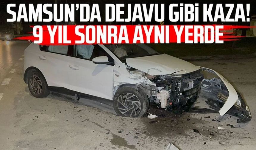 Samsun'da aynı kavşakta 9 yıl sonra yine kaza yaptı: 2 yaralı