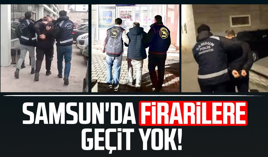 Samsun'da aranan şahıslar yakalandı