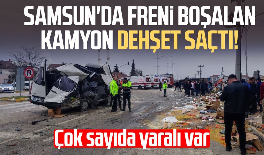 Freni patlayan tır dehşet saçtı: Öğrenci servisi dahil 7 araç birbirine girdi, 18 yaralı