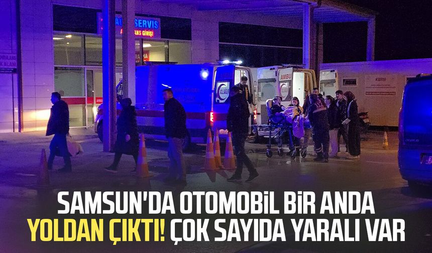 Samsun'da otomobil ormanlık alana yuvarlandı: 7 yaralı