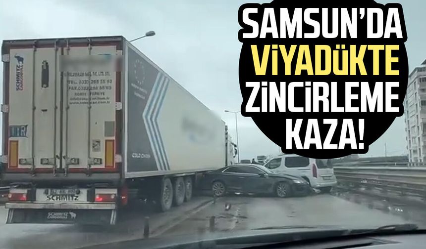 Samsun Canik’te viyadük üzerinde kaza!