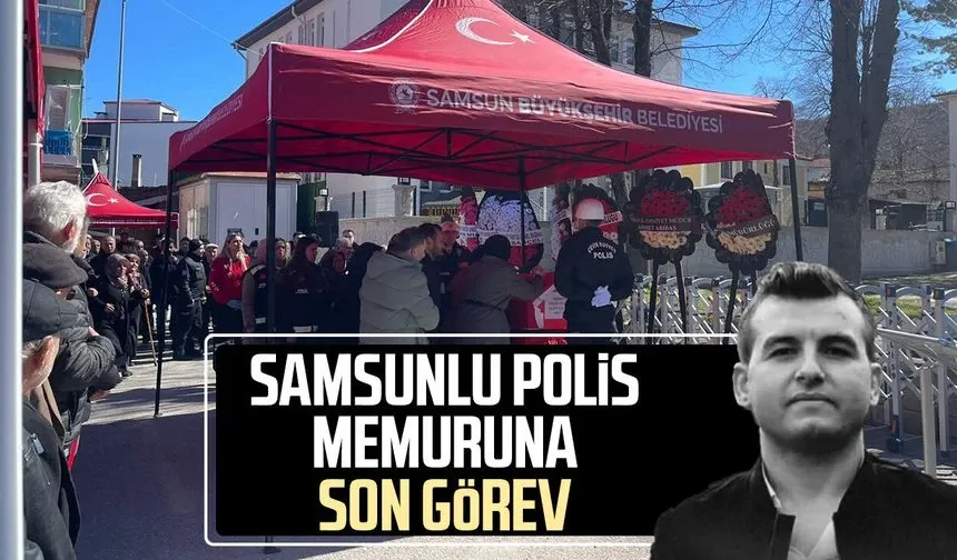 Genç polis memuruna memleketinde hüzünlü veda