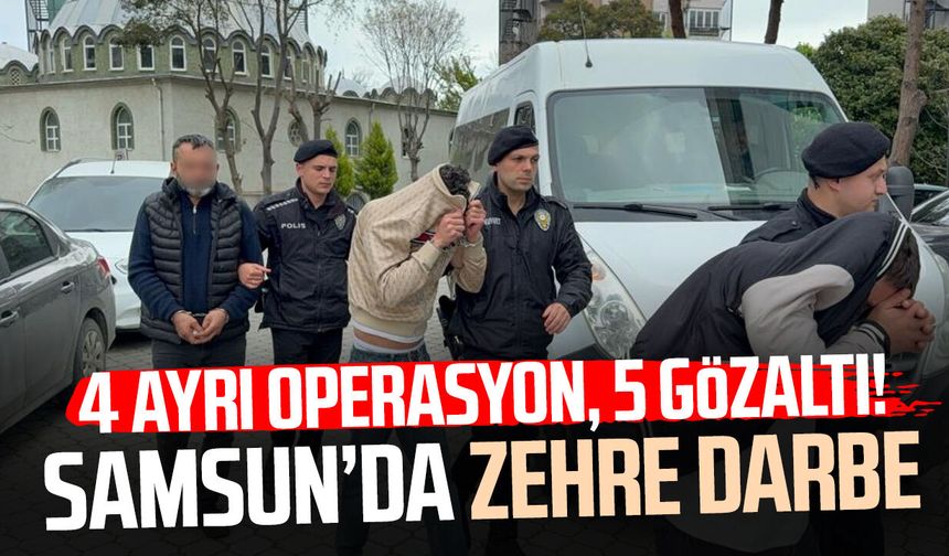 Uyuşturucu operasyonunda 5 şüpheli adliyeye sevk edildi