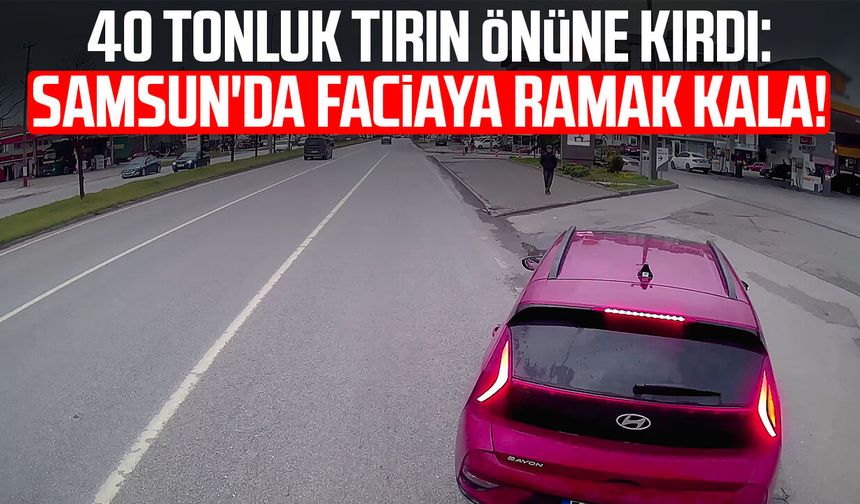 Samsun'da yürekleri ağza getiren an!
