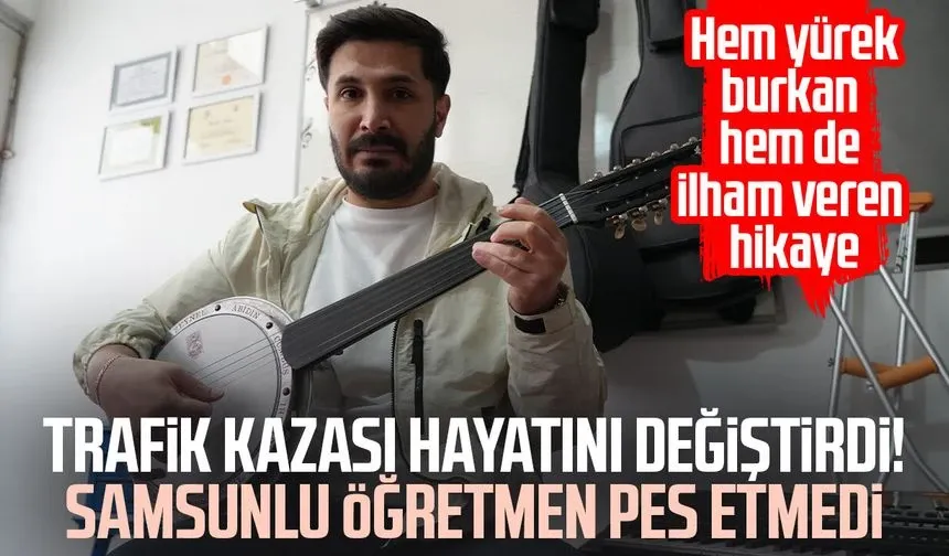 Trafik kazası sonrası engelli kalan genç öğretmenin azmi