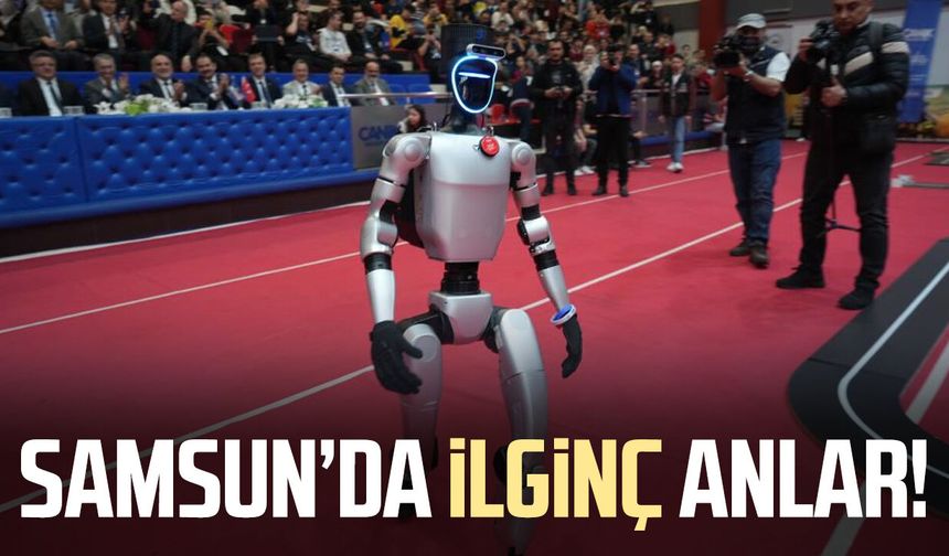 Samsun'da genç kaşifler robotlarıyla sahnede