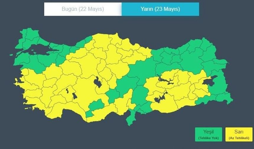 Samsun'un iç kesimleri için kuvvetli yağış uyarısı