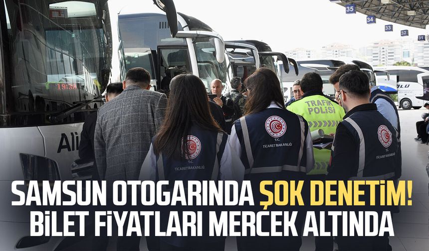 Samsun'da otobüs firmaları ve ücret tarifeleri denetlendi