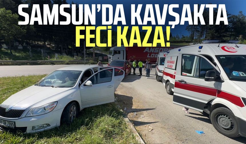 Samsun'da SUV ile otomobil çarpıştı: 1'i çocuk 2 yaralı