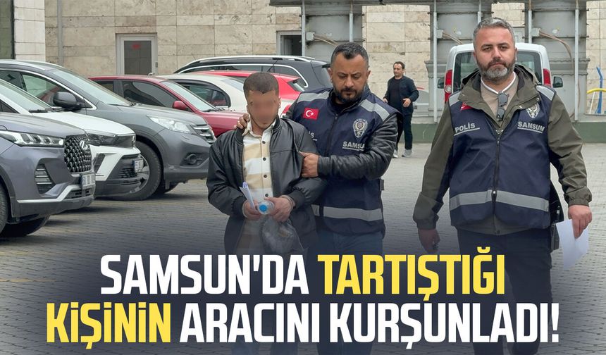Tartıştığı kişinin aracına tüfekle ateş açan zanlı tutuklandı