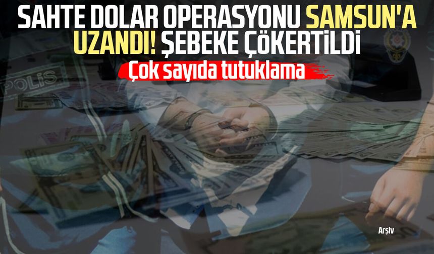 Sahte dolar operasyonu Samsun'a uzandı! Şebeke çökertildi
