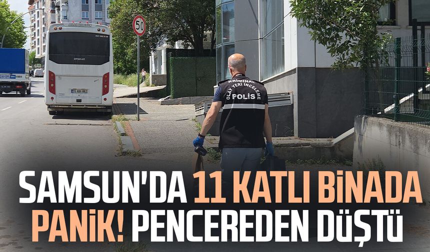 Samsun'da 11 katlı apartmanın 1'nci katından düşen adam yaralandı