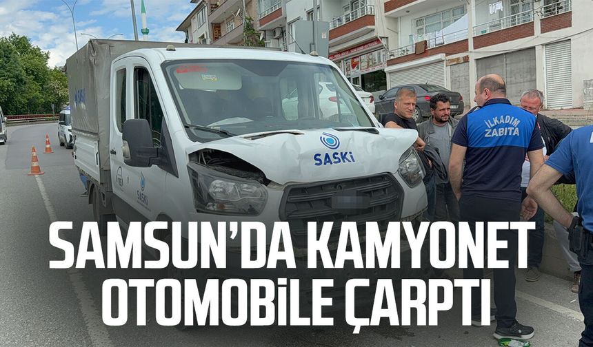 Kamyonet otomobile çarptı: 1 yaralı