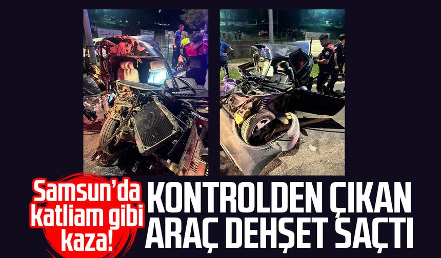 Samsun'da Tofaş araç park halindeki araçlara çarptı: 2'si ağır 3 yaralı