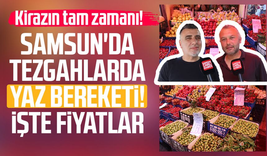 Samsun'da tezgahlarda yaz bereketi! İşte fiyatlar