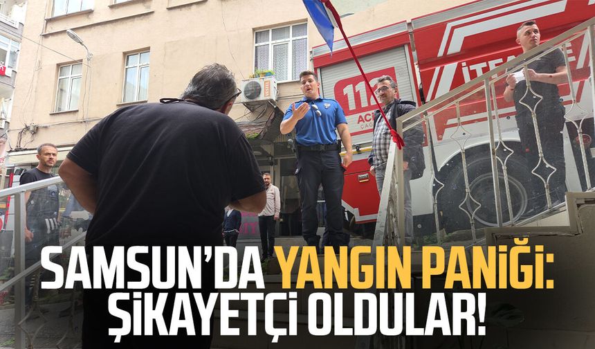 Samsun'da köftecide yangın paniği