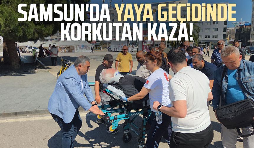 Yaya geçidinden geçen vatandaşa otomobil çarptı: 1 yaralı