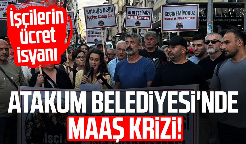 Atakum Belediyesi işçilerinden ücret tepkisi