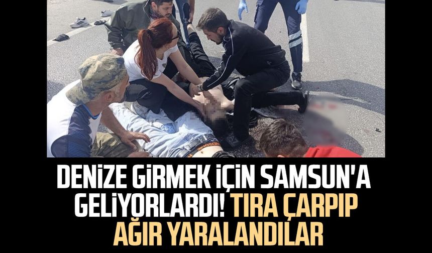 Yüzmek için denize giderken kazada ağır yaralandılar