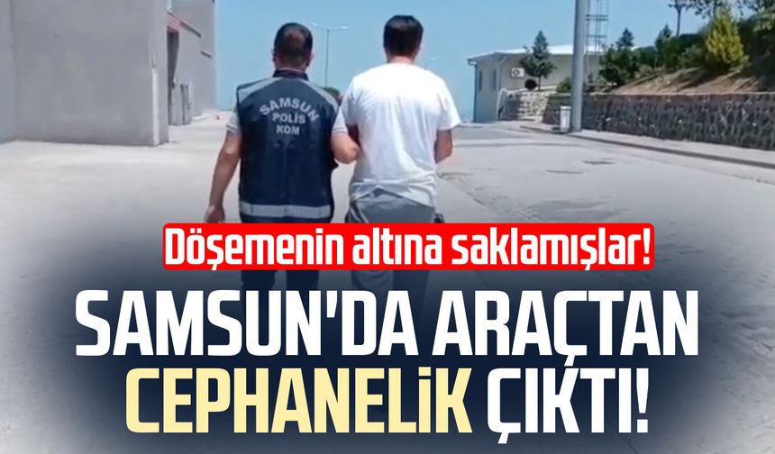 Aracın döşeme içlerine gizlenen 47 tabanca ele geçirildi