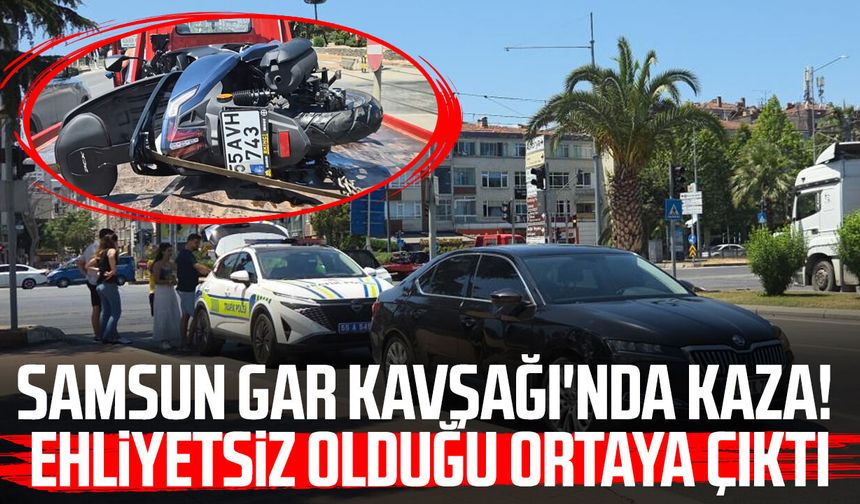 Motosiklet ile otomobil çarpıştı