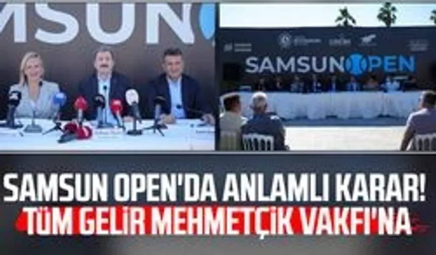 Samsun Open ATP Challenger 50 Tenis Turnuvası'nın geliri Mehmetçik Vakfı'na bağışlanacak