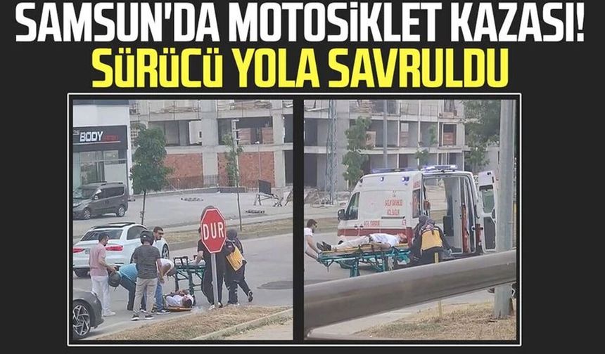 Samsun'da motosiklet kazası: 1 yaralı