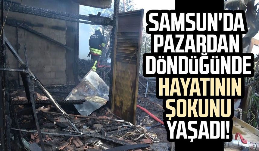 Bafra'da bağ evi alevlere teslim oldu: 1 büyükbaş hayvan telef oldu