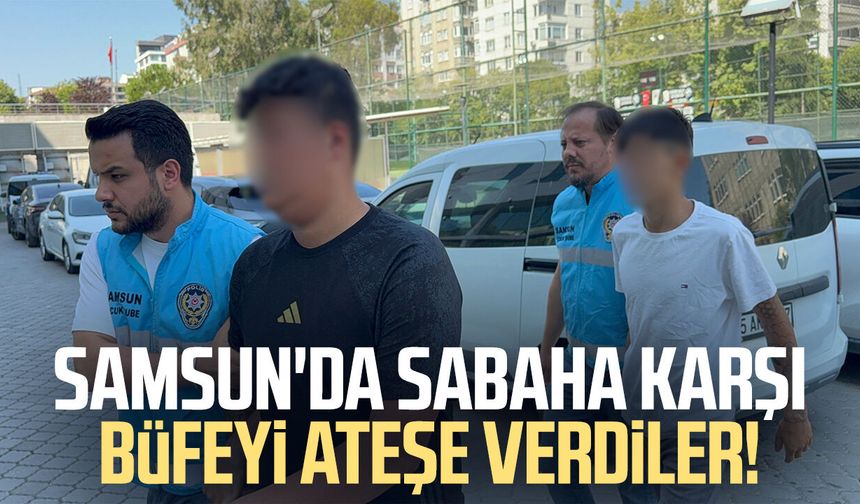Büfeyi kundaklayan çocuklar yakalandı
