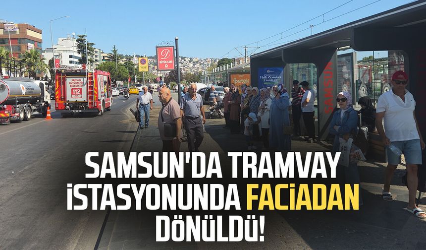 Otomobil tramvay istasyonuna çarptı: 3 yaralı